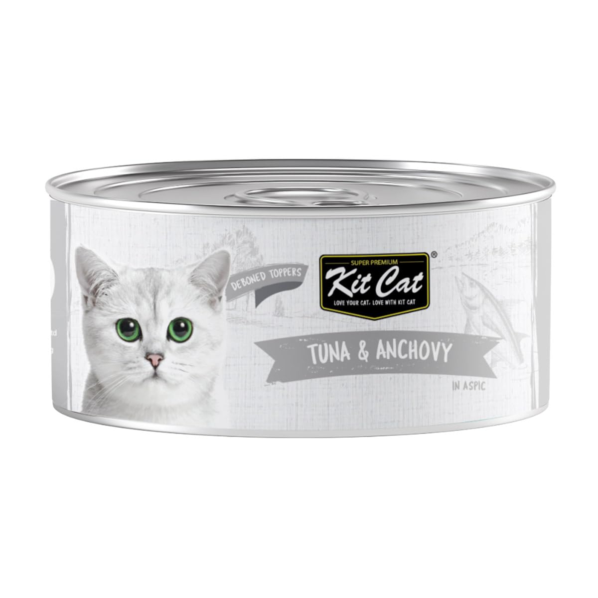 Kit Cat Grain Free Tuna & Anchovy Topper Wet Cat Food - 80G
