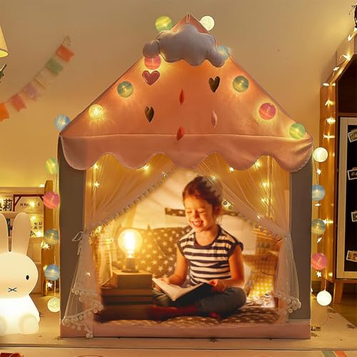 HOTUT Cotton Ball Fairy Lights, 3.3M/10.83Ft 20LED Battery Powered String Lights, Colorful Globe Ball Fairy Lights, LED Fairy String Lights for Bedroom Wedding Party Home Christmas Decoration, Macaron - Image 3