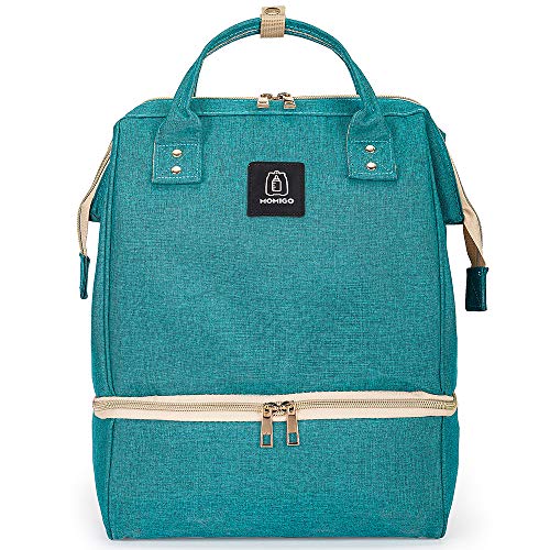 Image of Breast Pump Backpack - Cooler and Moistureproof Bag Double Layer for Mother Outdoor Working Backpack with USB Charging Port, Large (Geen)