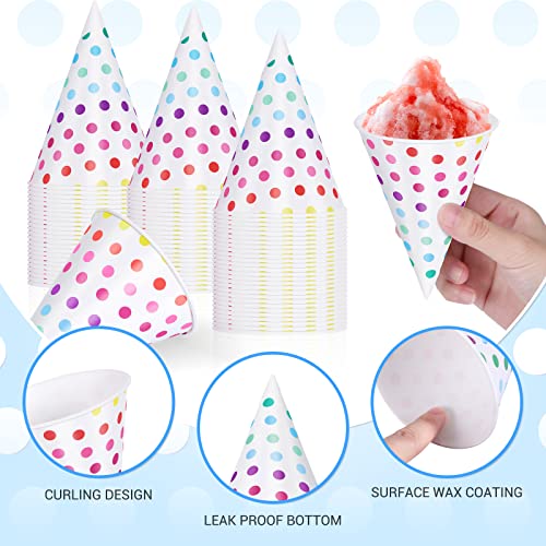 Set de 200 pitillos y conos para nieve 4.5 oz multicolor miniatura 3