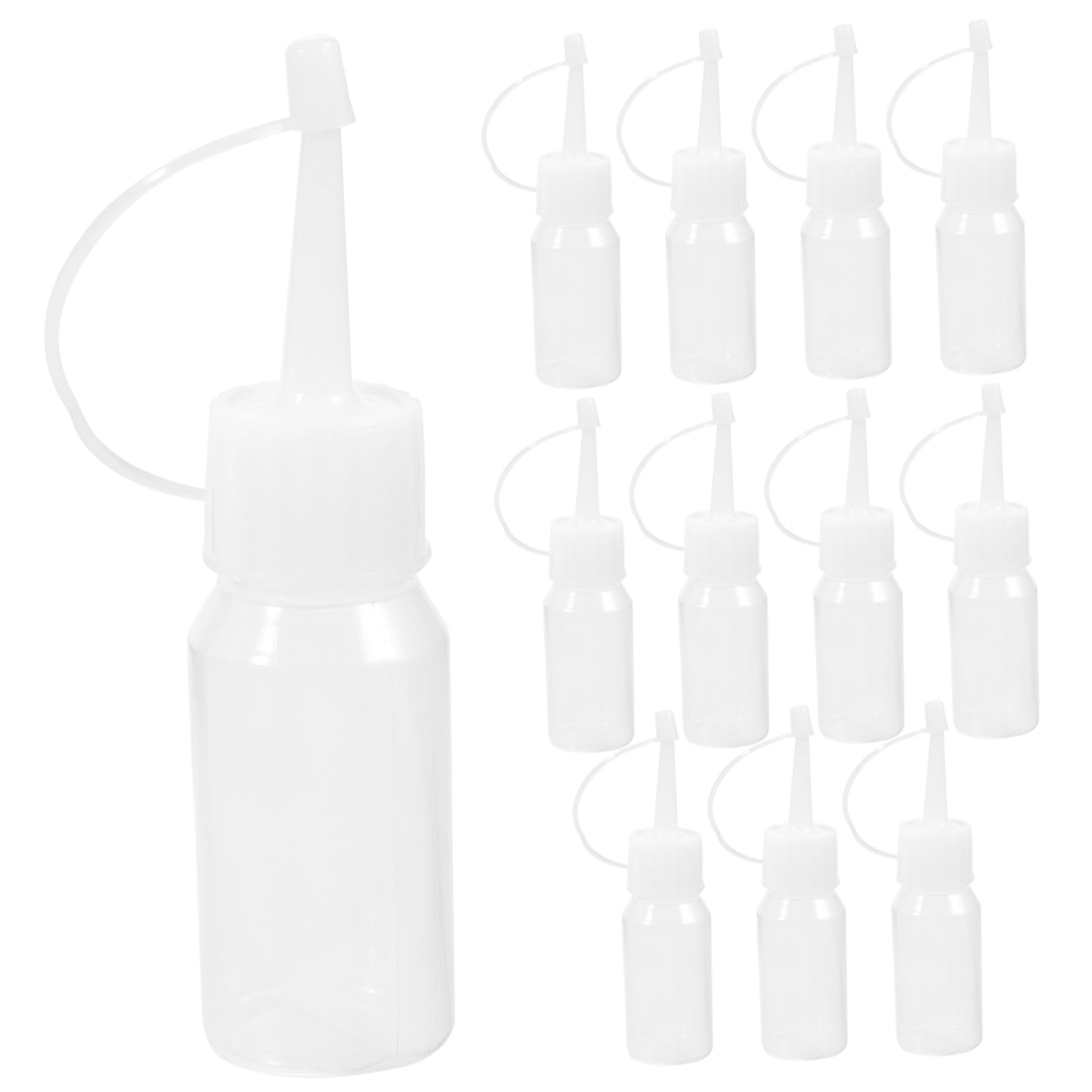 SHERCHPRY 12Pcs Hair Color Applicator Bottles Pointed Mouth Squeeze Bottles for Easy Hair Dyeing and Painting Durable Reusable Beauty Seam Containers