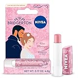 NIVEA Rose Meringue Lip Balm, Nourishing Lip Care, Bridgerton Limited Edition Moisturizing Lip Balm with Shea Butter, 3-in-1 Moisture, Repair and Nourish, 0.17 Oz Stick
