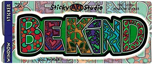 StickerBiz Be Kind - Window Sticker/Decal - 2.5" by 6.5" Translucent Deal