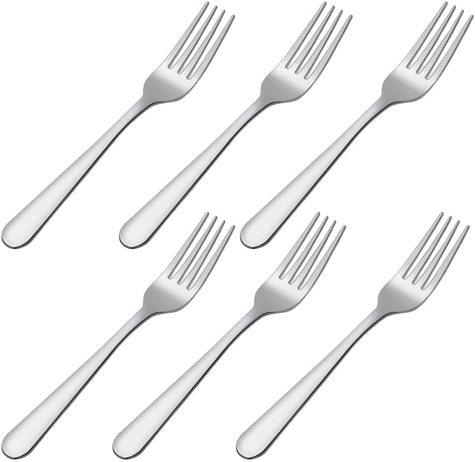 Forks Set of 6 Piece Stainless Steel Dinner Forks Table