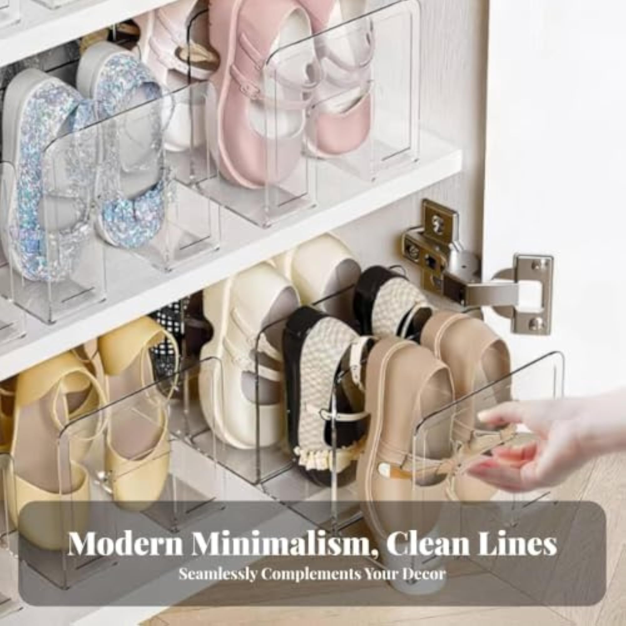 Clear Acrylic Shelf Divider, Versatile Shoe Separator