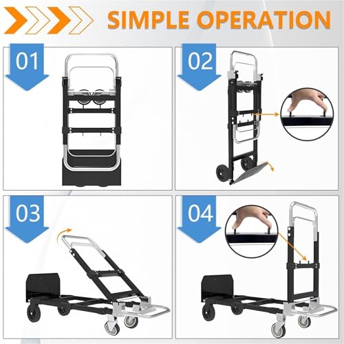 Carrito Plegable de Mano con Ruedas 111x41.5x92 cm miniatura 4