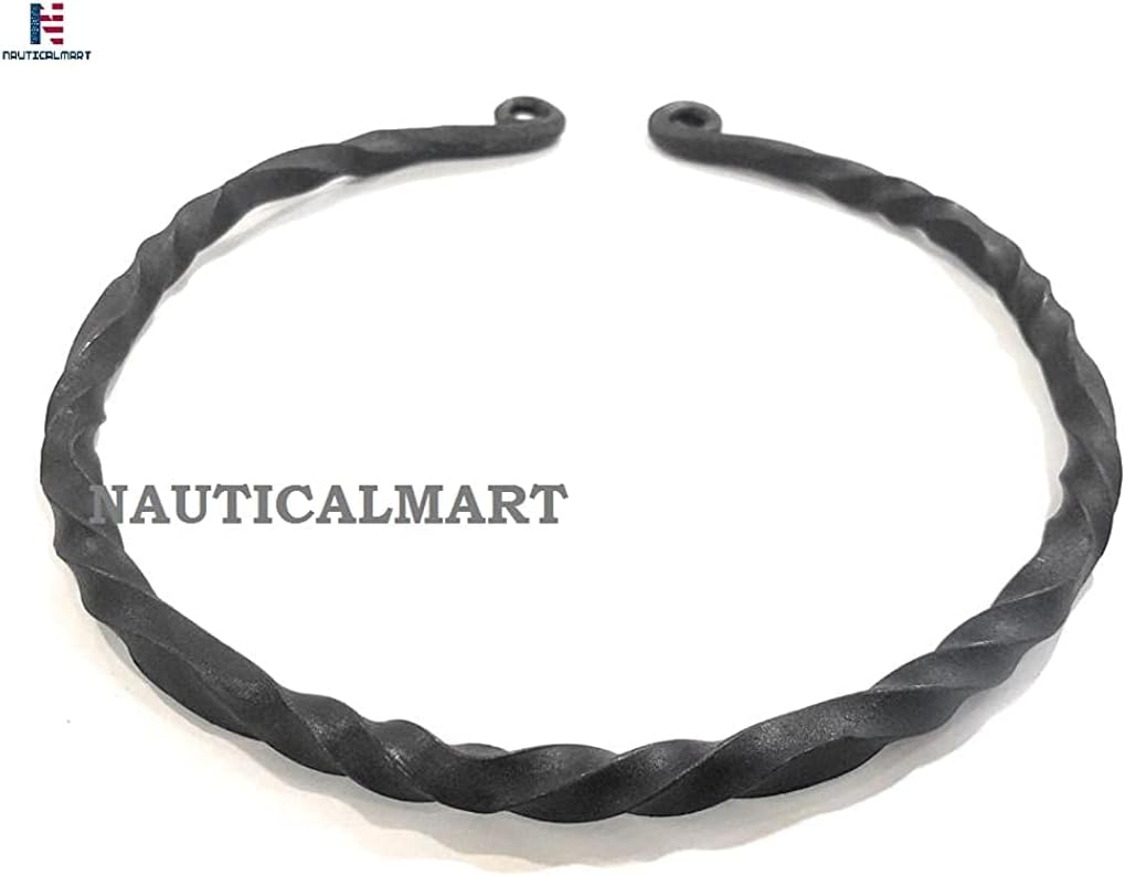 NauticalMart Handmade Iron Viking Warrior Torc Necklace, Handcrafted Twisted Choker Torc Neck Piece, Norse Necklace, Authentic Viking Neckband Jewellery - Image 5