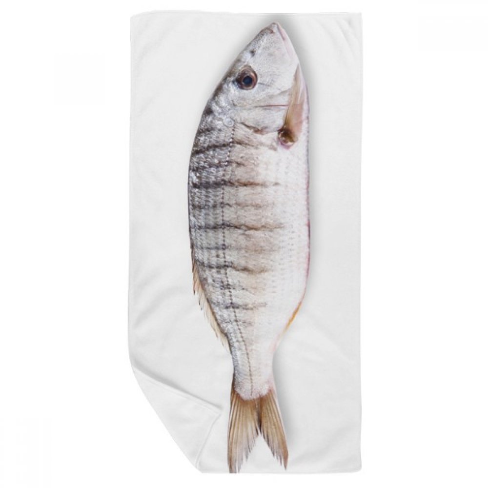 Serviette de bain poisson océan curly douce 35x70cm multicolore