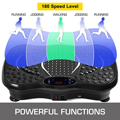 Happybuy Vibrationsplatte, Trainingsgerät, Ganzkörperübung, Vibrationsplattform, 3 Stufen, LCD-Display, Fernbedienung… – Bild 4