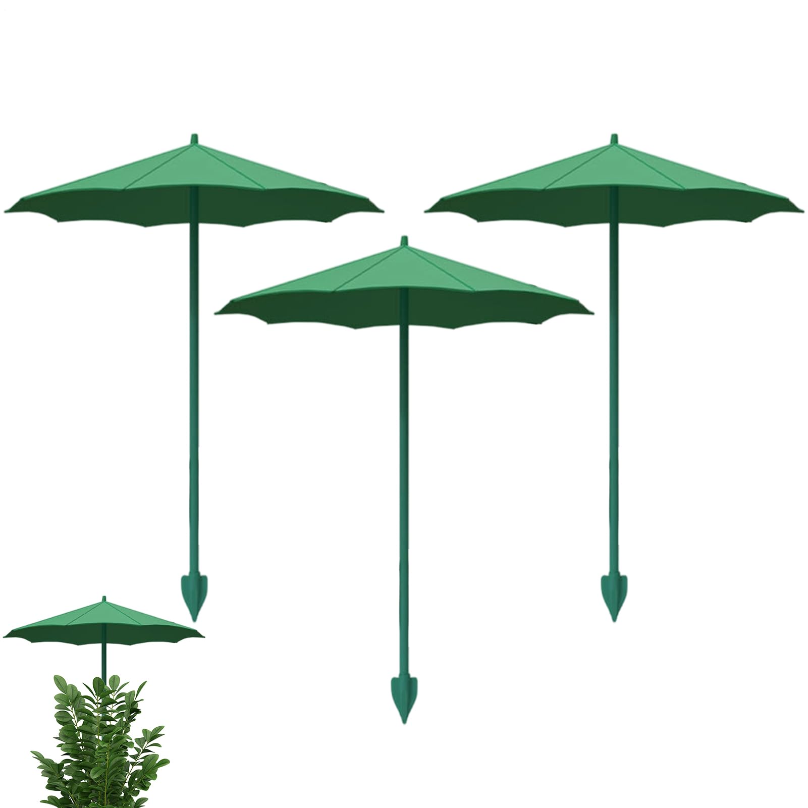 Plant Umbrella - 3 Pieces Sun Shade Accessories | Plant Sun Shade - For Gardeners Balcony Plants Grow Nursery Flower Beds Greenhouse Summer Courtyard Backyard, 34 cm, se beskrivning