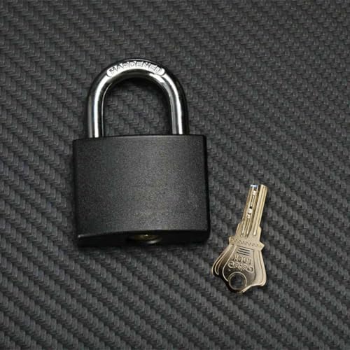 Image of Heavy Duty Keyed Lock | Hardened Steel Shackle Lock | Anti-Rust Security for Gate, Warehouse & Outdoor Use (ALT-40 Black (63MM))