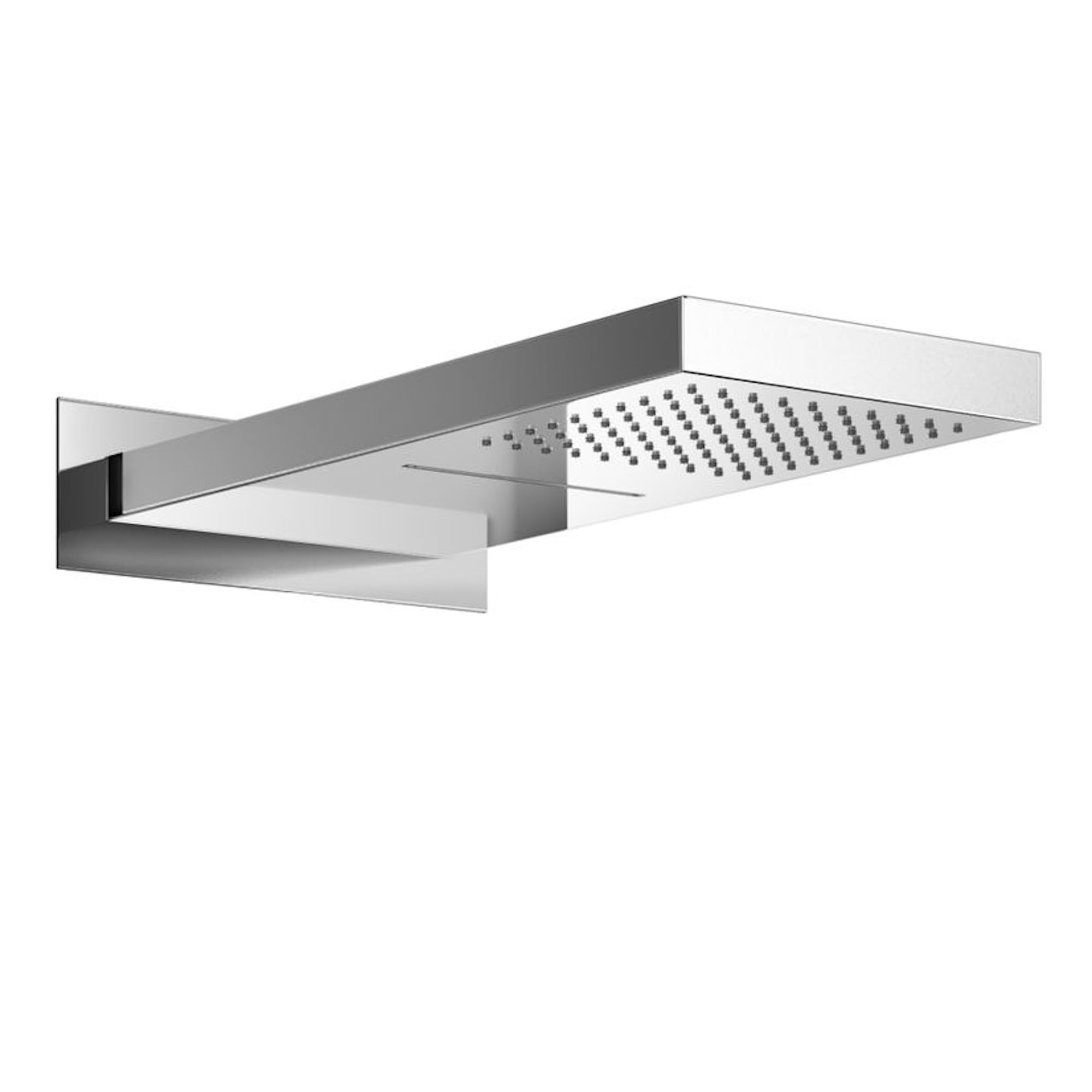 ENKI, R41, Rectangular Dual Fixed Shower Head, Overhead Waterfall & Rainfall Function, 575 x 230mm, Polished Chrome