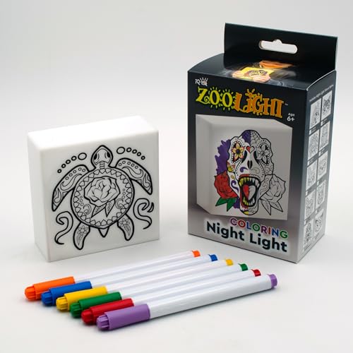 IQ Zoolight DIY Create Your Own Coloring Night Light Craft Kit - Turtle