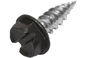 100-Pack Malco HW7X1/2ZRBG Zip-In Screws with Hex Washer and Slotted Head