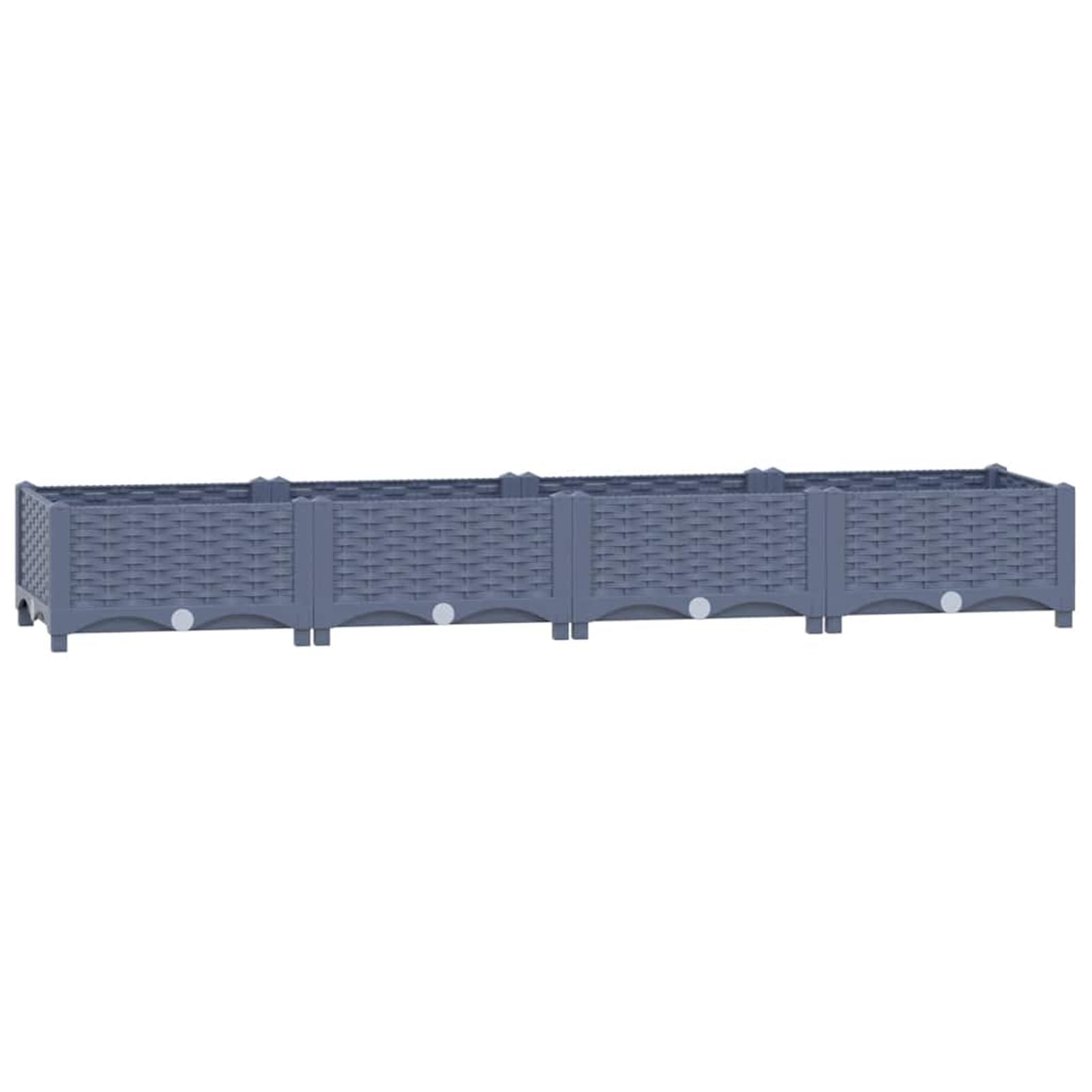 Gecheer Letto Rialzato per Giardinaggio, Vaso Giardino Fioriera Aiuola Contenitore, 160x40x23 cm in Polipropilene Robusto, Spazio Ampio per Piante, Ideale per Balcone Cortile e Orto Domestico