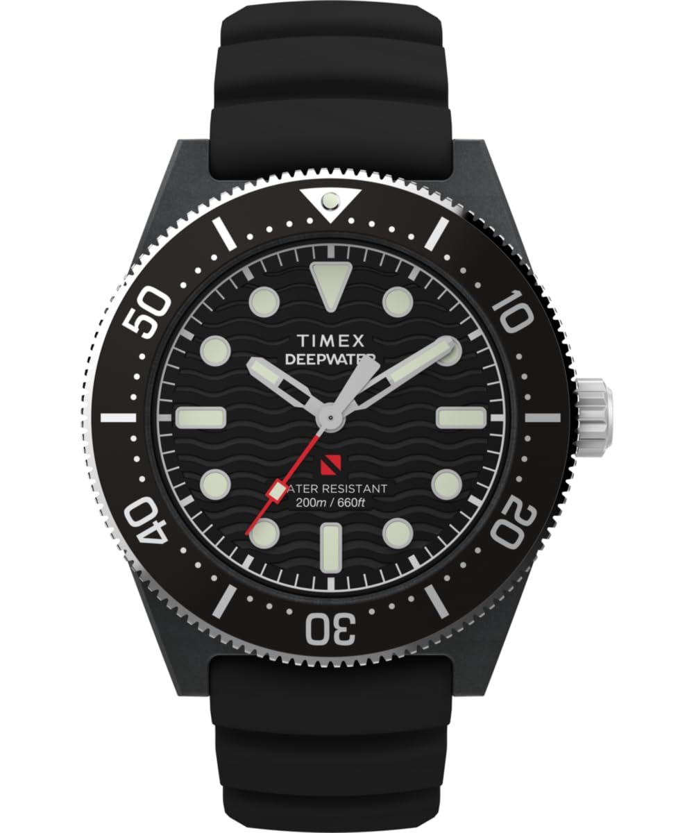 Timex Men's Analogue Quartz Watch with a Rubber Strap Deep Water Reef