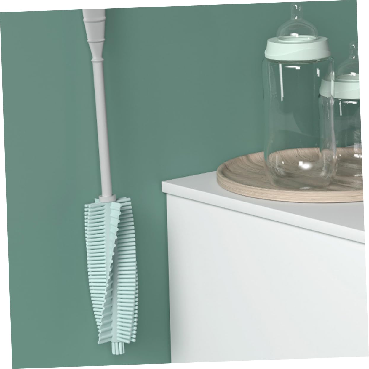 UPKOCH 6 Piezas Cepillo de Botella Limpiador de biberones para bebés Gorro para Lavar el Cabello para niños pequeños Spot Clean Cleaning Brush biberón Cepillo de Mango Largo páginas