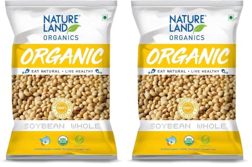 Image of Natureland Organics Soybean Whole 500 Gm (Pack of 2)