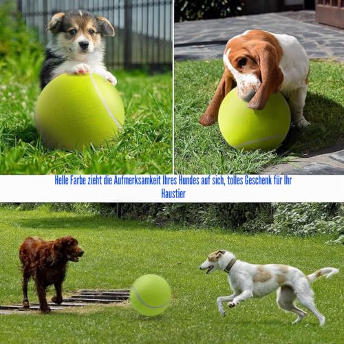 Riesiger Tennisball, 9,5' Großer Tennisball, Große Riesige Hundebälle, Großes Haustierspielzeug, Jumbo-Hundespielzubehör, Lustiger Outdoor-Sport Ball Für Mittelgroße Und Kleine Katzen, Hunde, Spaß