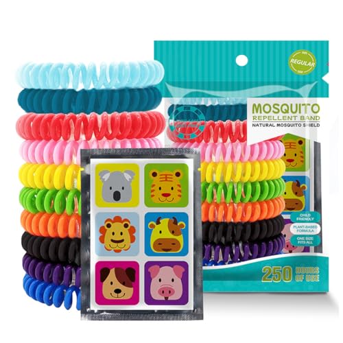 YAYNO 10 Piezas Pulsera repelente de piojos + 12 Piezas Parches Antipiojos Coleteros antipiojos Niños Adultos Repelentes de Piojos para Camping Jardín Exterior