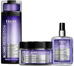 Blond Revolution Truss kit com Shampoo 300ml + Máscara 180g + Finalizador 100ml para Loiras