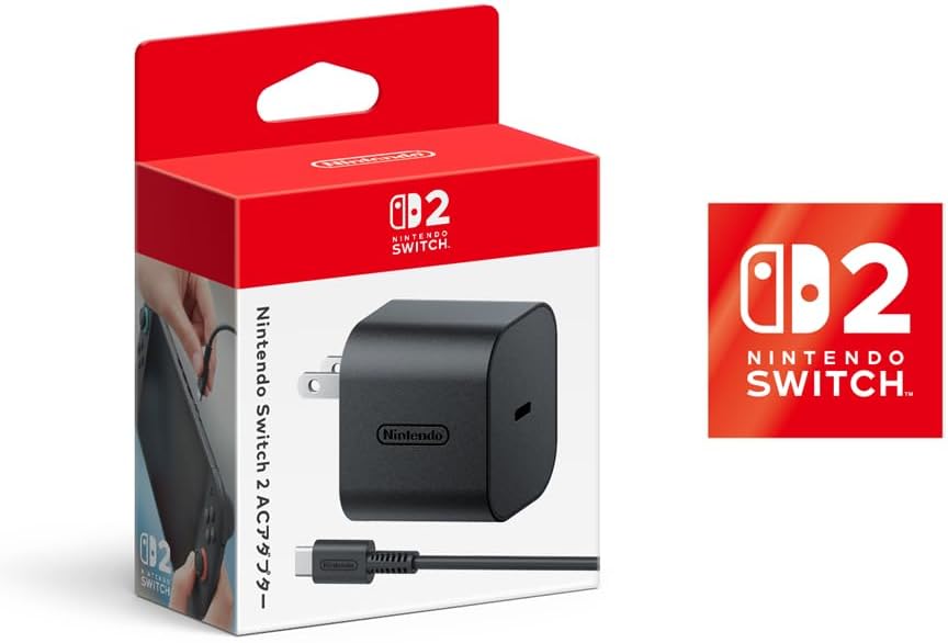 【任天堂純正品】Nintendo Switch 2 ACアダプター 【Amazon.co.jp限定特典】Nintendo Switch 2 ロゴデザインステッカー 同梱