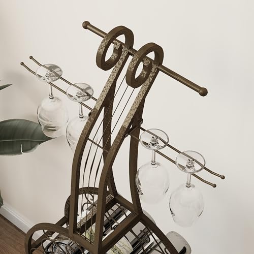 Soporte para botellas de vino de metal FocusOnHome miniatura 3