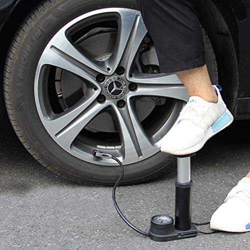 Bomba de pé BESPORTBLE com barômetro de alta pressão mini bomba de piso de pneu de bicicleta de liga