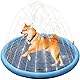Griwuut Hundepool, 100 cm Sprinkler Matte für Hunde Splash Pad, faltbar verdickte Outdoor Hundesprinkler Spielmatte für Sommer Garten Strand Hinterhof, Hundesprinkler Wasserspielzeug