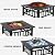 HCY 32" Fire Pit Table for Outside,Outdoor Fire Pit Square Wood Burning with Spark Screen Fire Poker for Camping,Backyard,Patio(Black)