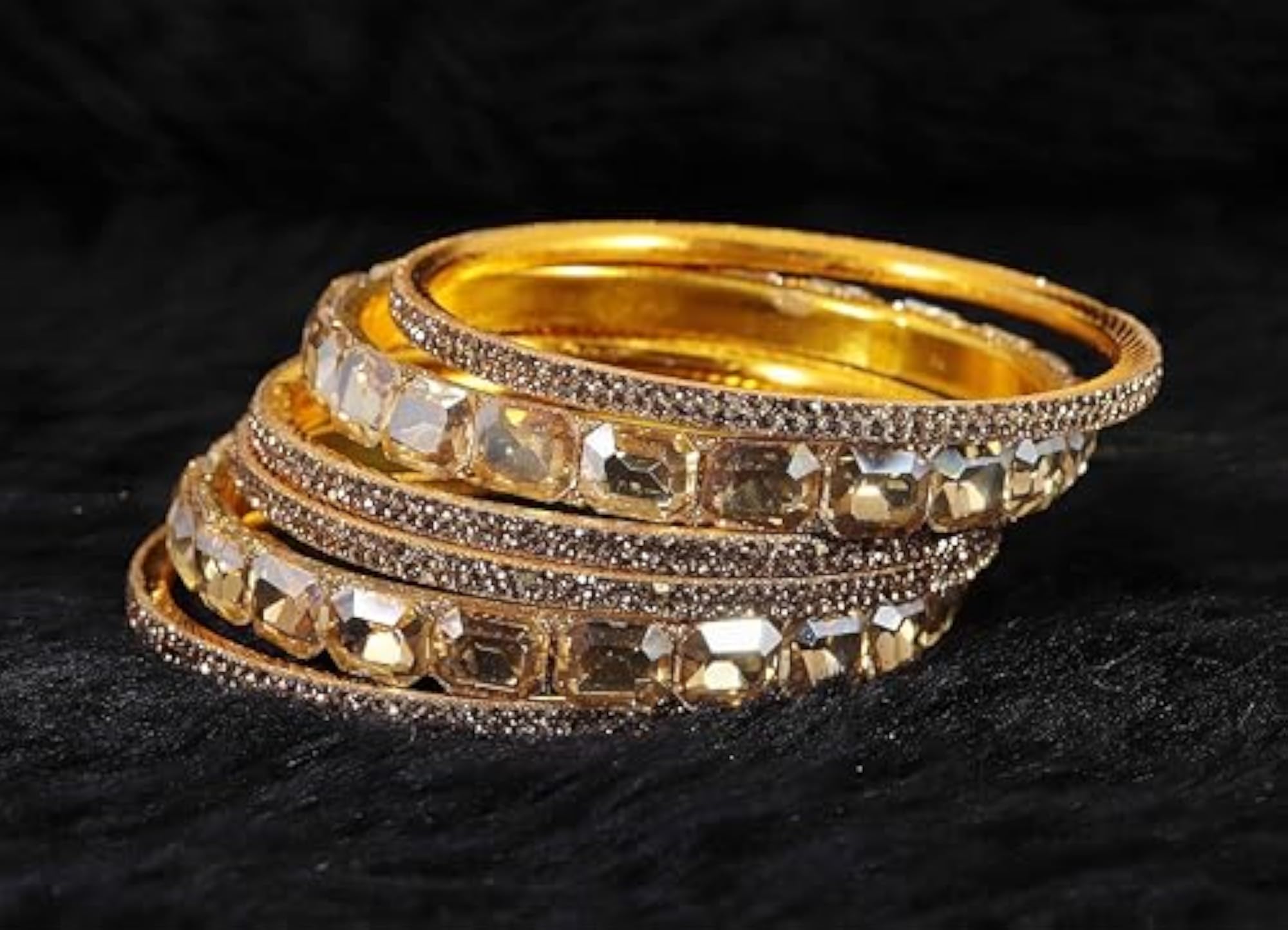 Stylish Metal AD Diamond Bangles Kada Set For Fashionable Wedding