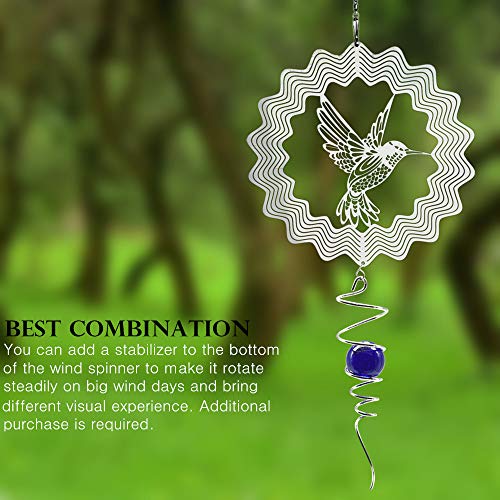 Kinetic Stainless Steel Wind Spinner-3D Hummingbird Indoor Outdoor Garden Decoration Crafts Ornaments Gifts #TOP6