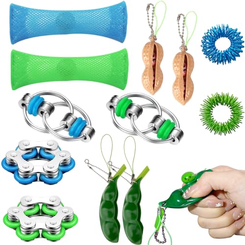 DGMI Fidget Set 12 Stück Fidget Toys Antistress Erwachsene Fidget Spielzeug Set Anti Angst Geschenke Anti Stress Fidget Toys für Kinder Erwachsene