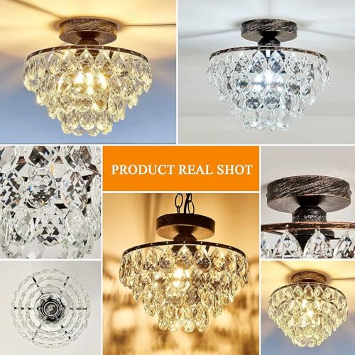 Iluminación para pasillos y dormitorios con lámpara LED de cristal 2