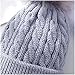 Baby Pom Hat Knit Soft Stretchy Yarn Colorful for Newborn Infant Toddler 0 to 3 Years Winter Fashion (Grey, One Size)