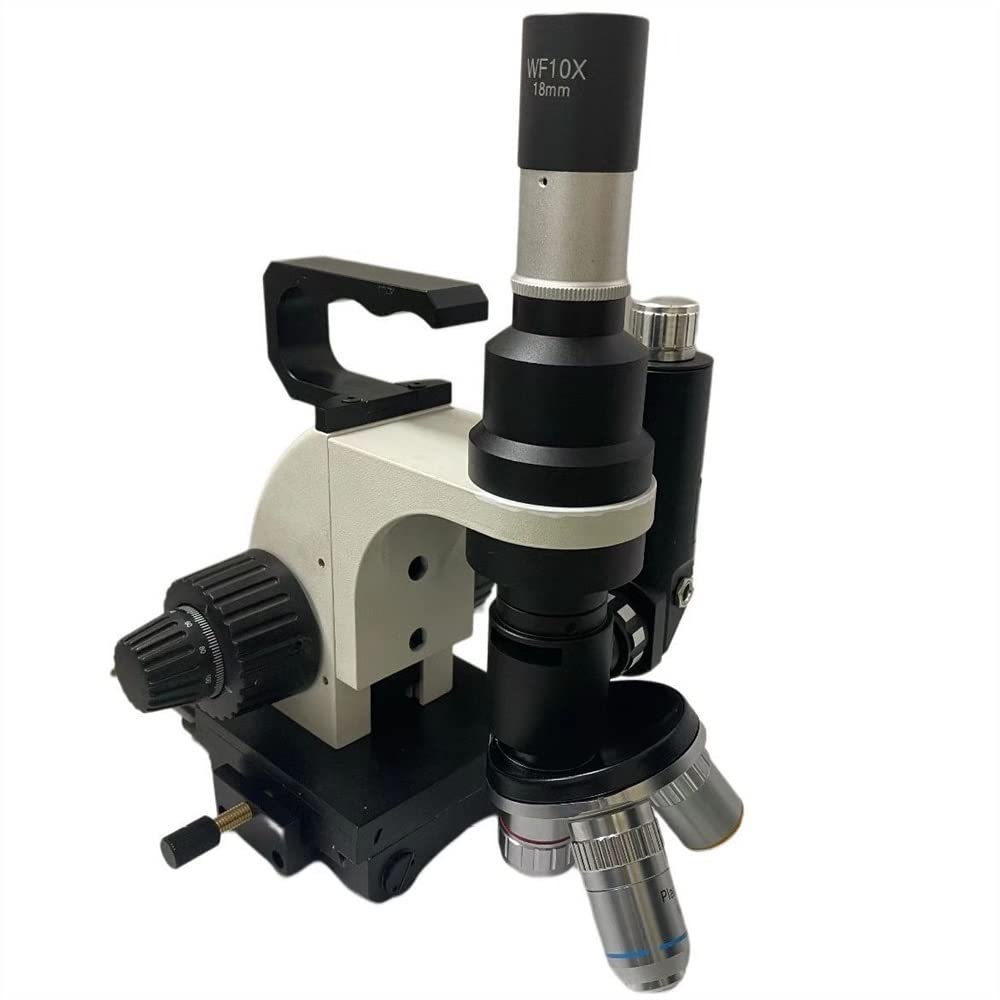 Kit di Accessori per microscopio Microscopio metallografico polarizzante con Lenti Multi-Obiettivo Microscopio metallurgico Portatile Portatile Vetrini per microscopio