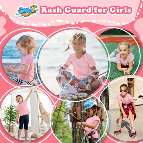 Image of Boys Rash Guard Swim Shirt Short Sleeve for Toddler Kids Youth Rashguard Water Shirt UPF+ 50 Quick Dry Swimming Shirt