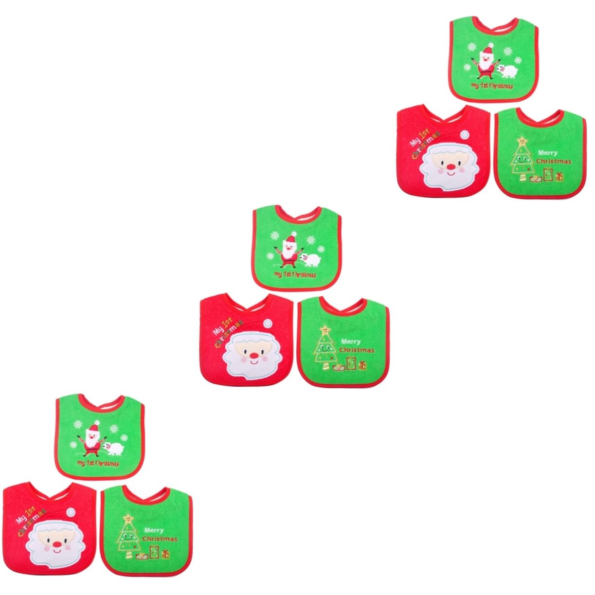 TOYANDONA Baberos Bandana 9 Piezas De Regalo Para Niños Regalo Para Recién Nacidos Baberos De Comida Regalos Para Bebés Baberos De Bandana Babero De Navidad Baberos De Vacaciones Babero De