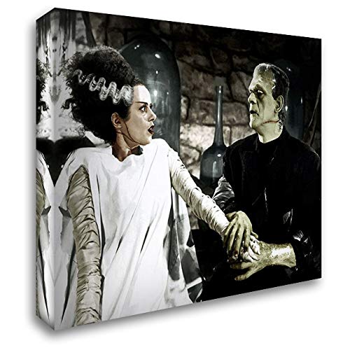 ArtDirect Bride of Frankenstein - Boris Karloff and Elsa Lanchester 46x36 Huge Gallery Wrapped Canvas Museum Art by Hollywood Photo Archive
