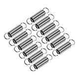 QUARKZMAN 12 Stück Verlängerte Zugfeder Drahtdurchmesser 0,059", Außendurchmesser 0,47", Freie Länge 1,97" Edelstahl Kleine Doppelhaken Zugfedern für die Produktion