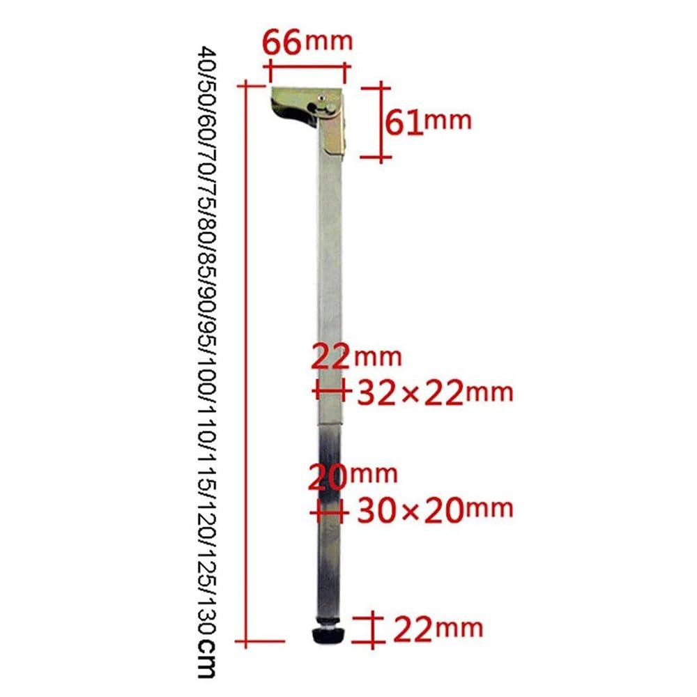 Plegables Patas De Mesa Altura Regulable Patas De Muebles De Acero Inoxidable Pata Extensibles De Mesa Ajustables Patas De Escritorio De Barra Telescópicas 1 Pcs(80cm)