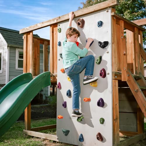 Image of 32Pcs Rock Wall Climbing Holds for Kids, Climbing Grips for Indoor /Outdoor