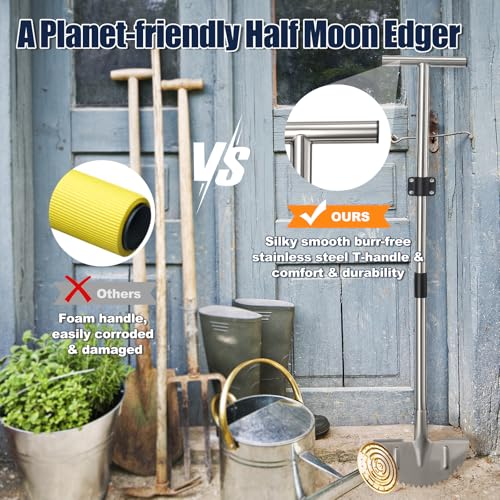 Herramienta para bordes de césped ajustable de acero inoxidable miniatura 6