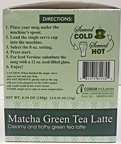 Matcha Green Tea Latte, 48 Single Serve Cups #TOP1
