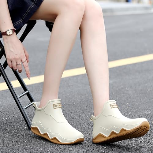 Men's and women's couple fashion rain boots, non-slip wear-resistant waterproof rain shoes for outdoor work fishing travel2