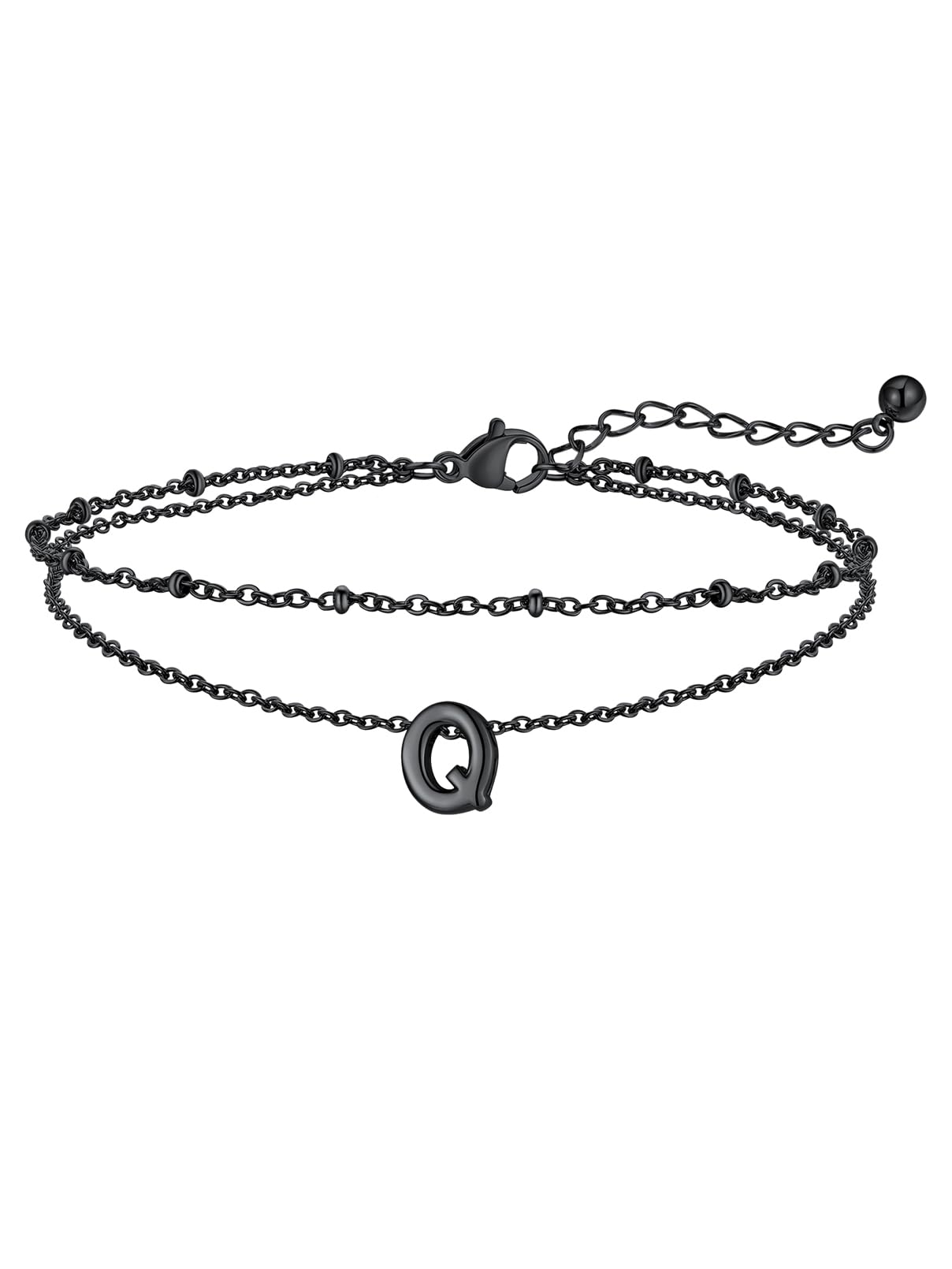 FaithHeart Initial Ankle Bracelets for Women, Waterproof 14k Gold Plated Initial Anklets Non Tarnish Stainless Steel Cute Layered Anklet Summer Beach Jewelry