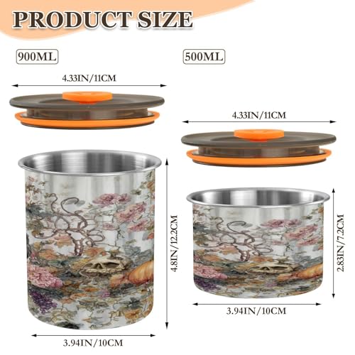 Contenedor hermético para café acero inoxidable 900 ml miniatura 2