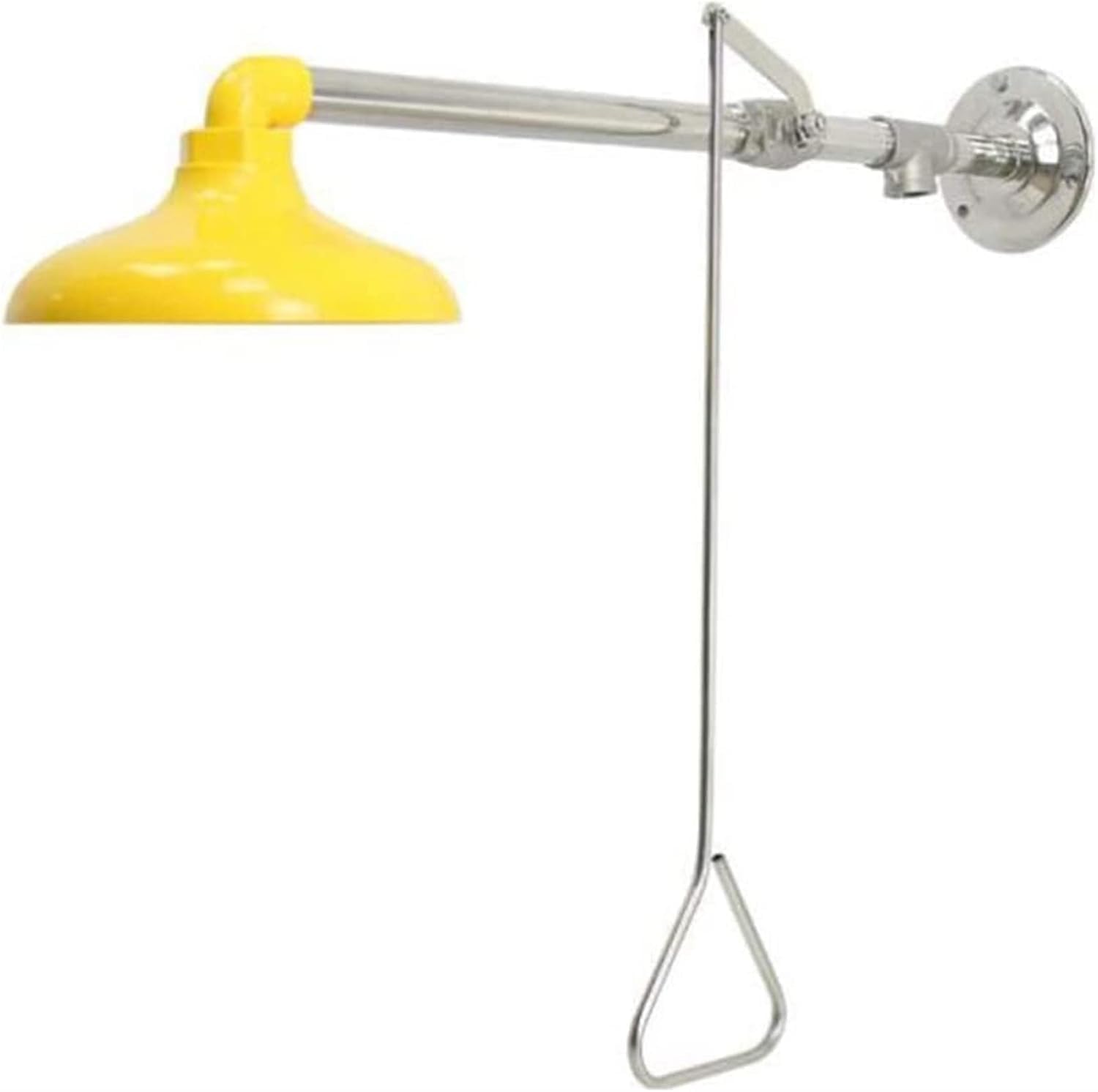 Station de douche oculaire d'urgence avec douche murale, design pour un débit d'eau élevé dans les environnements industriels et de laboratoire