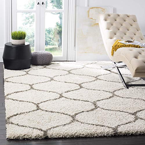 Image of Carpet for Living Room 7x10 feet Anti Skid Rug Colour Ivory Grey