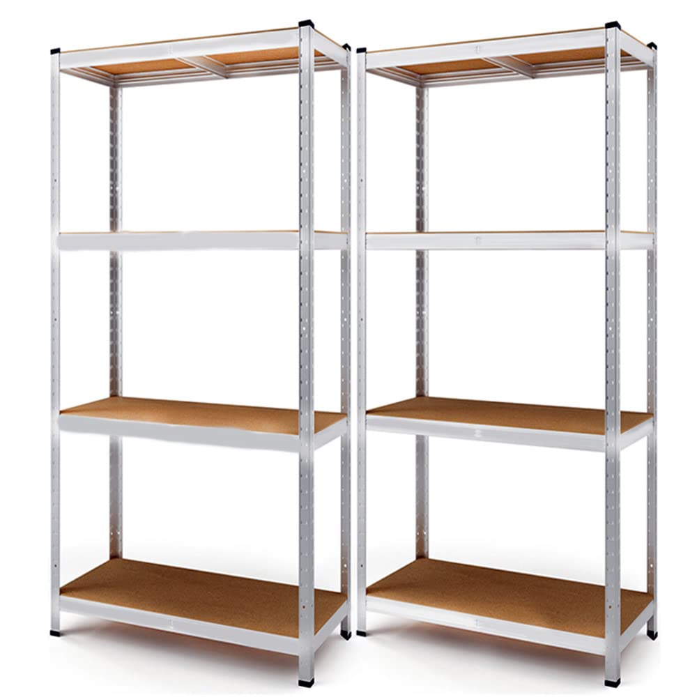 TMZ® Pack of 2 Heavy Duty(160cm x 80cm x 40cm) Metal Galvanised Shelving Rack Unit 4 Tier.